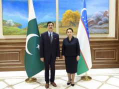 سینیٹ چیئرمین گیلانی اور ازبک ہم منصب کے درمیان بین الپارلیمانی تعاون کے فروغ پر تبادلہ خیال