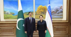 سینیٹ چیئرمین گیلانی اور ازبک ہم منصب کے درمیان بین الپارلیمانی تعاون کے فروغ پر تبادلہ خیال