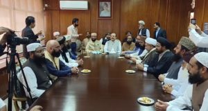 Sardar Yousaf, Rana Mashhood discuss technical training in Madaris
