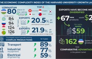 Uzbekistan rises in global economic complexity rankings, outpacing regional peers