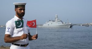Turkish naval ship TCG BÜYÜKADA arrives in Karachi on goodwill visit