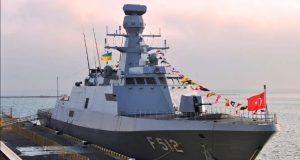 Turkish naval ship TCG Buyukada docks in Karachi, symbolizing deepening bilateral ties