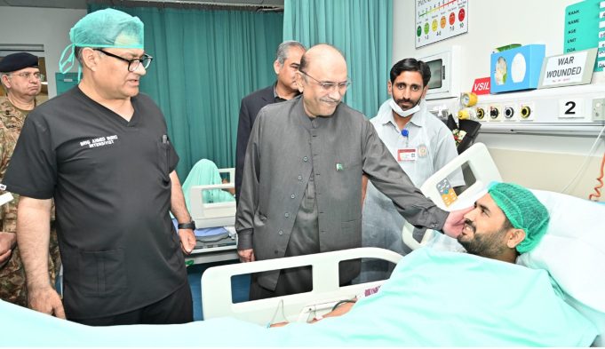 Naval Chief, President visit injured personnel at CMH, vow unyielding response to any future aggression