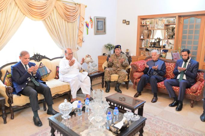 PM Shehbaz visits CMH, pays tribute to martyrs of ‘Ma’arka-e-Haq’