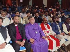 Sardar Yousaf celebrates Easter with Christian community here at the National Library of Pakistan on Friday, April 25, 2025.