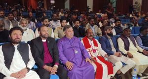Sardar Yousaf celebrates Easter with Christian community here at the National Library of Pakistan on Friday, April 25, 2025.