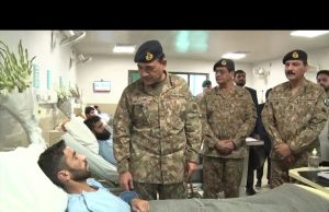 During a visit to CMH Rawalpindi, Army Chief General Syed Asim Munir praised the wounded for their valor and reaffirmed the military’s commitment to their treatment and rehabilitation.