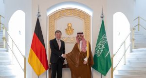 Saudi Foreign Minister, Prince Faisal bin Farhan receives German Foreign Minister Johann Wadephul in Riyadh on Saturday. 🇸🇦🇩🇪