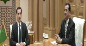 Senate Chairman Gilani meets Turkmen President, discusses bilateral ties, regional cooperation