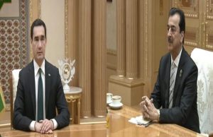 Senate Chairman Gilani meets Turkmen President, discusses bilateral ties, regional cooperation