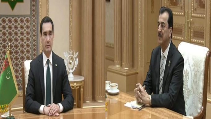 Senate Chairman Gilani meets Turkmen President, discusses bilateral ties, regional cooperation