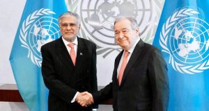 Pakistan’s UNSC Presidency: Ishaq Dar, UN Chief discuss global peace, security agenda