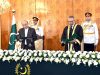President Zardari administers oath to Justice Sardar Muhammad Sarfraz Dogar as Chief Justice of Islamabad High Court at Aiwan-e-Sadr