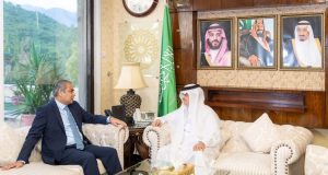 Saudi Envoy Nawaf bin Said Al-Malki meets Interior Minister Mohsin Naqvi, discusses matters of mutual interest