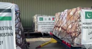 Pakistan dispatches 100 tons of aid to Gaza, reaffirms unwavering solidarity with Palestinian people
