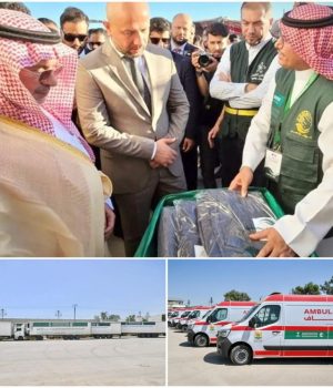 Saudi Arabia sends 50-truck aid convoy to Syria under KSrelief initiative