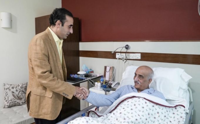 PPP Chairman Bilawal Bhutto Zardari visits senior politician Syed Khursheed Ahmed Shah at a local hospital, inquires about his health, and wishes him a speedy recovery.