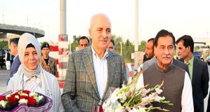 Turkish Speaker Numan Kurtulmus arrives in Islamabad to attend 3rd Trilateral Speakers’ Conference