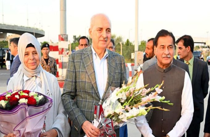 Turkish Speaker Numan Kurtulmus arrives in Islamabad to attend 3rd Trilateral Speakers’ Conference