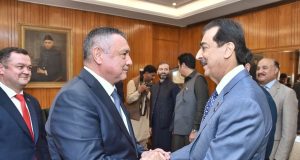 Gilani, Uzbek speaker pledge stronger ties; call trans-afghan railway a game-changer for regional trade