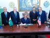 KUALA LUMPUR: Prime Minister Shehbaz Sharif writes remarks in visitors’ book at the International Islamic University Malaysia