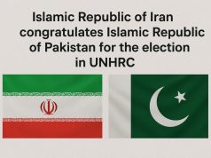 Iran congratulates Pakistan on election to UN Human Rights Council, hails shared commitment to global cooperation