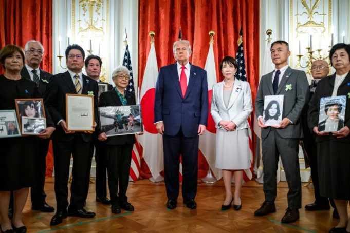 President Trump and Prime Minister Takaichi meet families of Japanese citizens abducted by North Korea – “The U.S. stands with them all the way,” says Trump