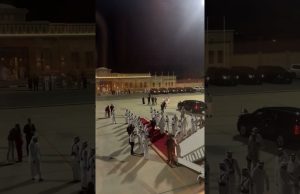 President Trump makes surprise stop in Qatar aboard Air Force One; meets Emir to review regional peace progress en route to Malaysia