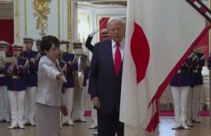 U.S. President Donald J. Trump joins Japanese Prime Minister Sanae Takaichi at Akasaka Palace for official welcome ceremony 🇺🇸🇯🇵