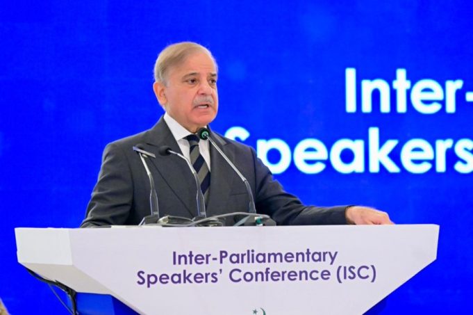 Prime Minister Shehbaz Sharif addresses Inter-Parliamentary Speakers Conference