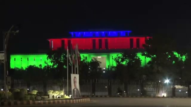 Pakistan’s landmark buildings illuminate in Azerbaijani flag colors to mark Baku’s Victory Day