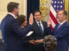 U.S. Vice President JD Vance administers oath to Ambassador-Designate Sergio Gor for posting in India