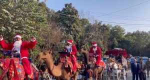 Lahore celebrates Christmas with vibrant traditions, Santa on camels, horse carts