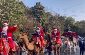 Lahore celebrates Christmas with vibrant traditions, Santa on camels, horse carts