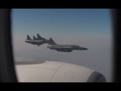 Six Pakistani JF-17 Thunder Block III fighter jets escort Indonesian President Prabowo Subianto as he arrives in Pakistan for an official visit.