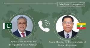 Pakistan, Myanmar stress peaceful dialogue in high-level diplomatic call