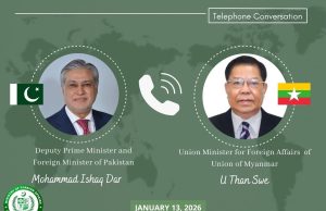 Pakistan, Myanmar stress peaceful dialogue in high-level diplomatic call
