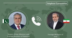 Pakistan, Iran foreign ministers confer on regional situation, stress dialogue, stability