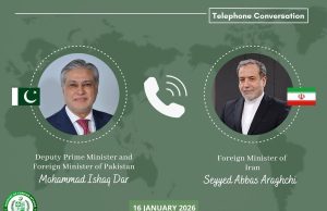 Pakistan, Iran foreign ministers confer on regional situation, stress dialogue, stability