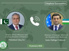 FM Dar, Uzbek counterpart reaffirm commitment to deepening political, economic, cultural ties
