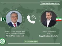Dar, Iranian FM discuss regional developments, stress continued diplomatic engagement