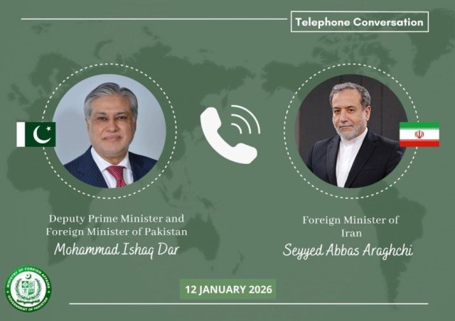 Dar, Iranian FM discuss regional developments, stress continued diplomatic engagement