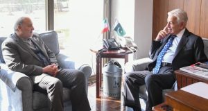 Pakistan, Iran reaffirm defence, strategic ties as Tehran envoy meets Khawaja Asif