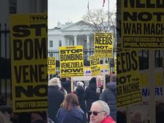 Protesters rally outside U.S. embassy in London, call for release of Venezuelan president