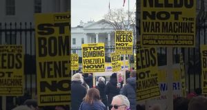 Protesters rally outside U.S. embassy in London, call for release of Venezuelan president