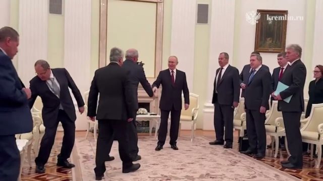 Russian President Vladimir Putin holds talks with Palestinian President Mahmoud Abbas at the Kremlin, marking the start of high-level Russia–Palestine discussions