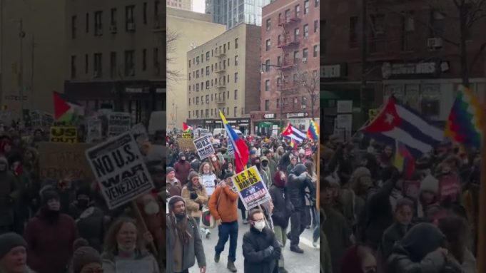Massive protest in New York city against Trump’s War on Venezuela