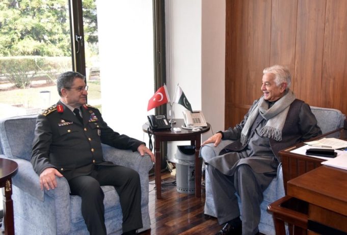 Khawaja Asif, Turkish army chief reaffirm strategic defence partnership, brotherly ties