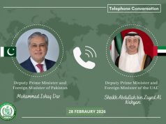 Pakistan, UAE DPMs discuss evolving regional situation, agree on close coordination