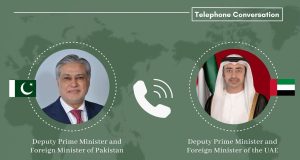 Pakistan, UAE DPMs discuss evolving regional situation, agree on close coordination
